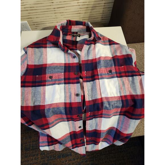 Express Womens Shirt Black /Red M - Picture 1 of 6